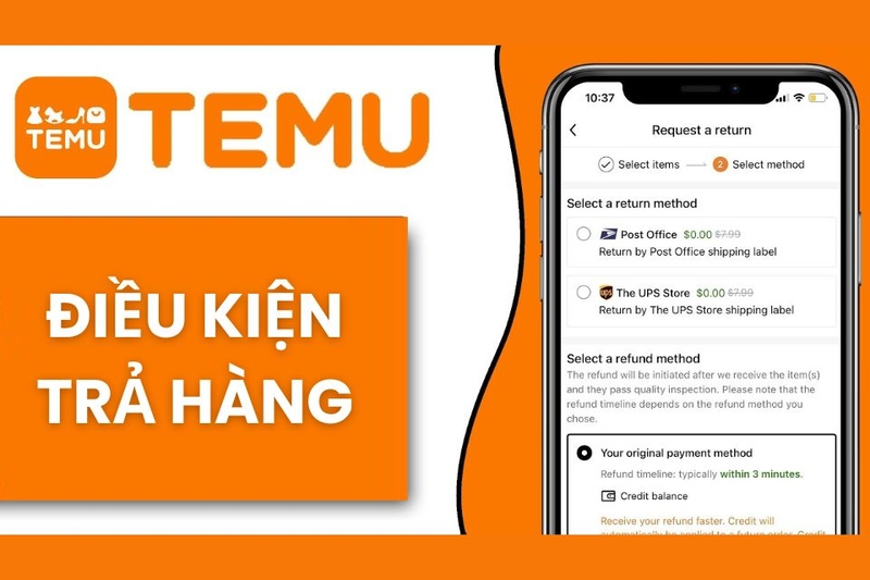 Điều kiện trả hàng hợp lệ trên Temu