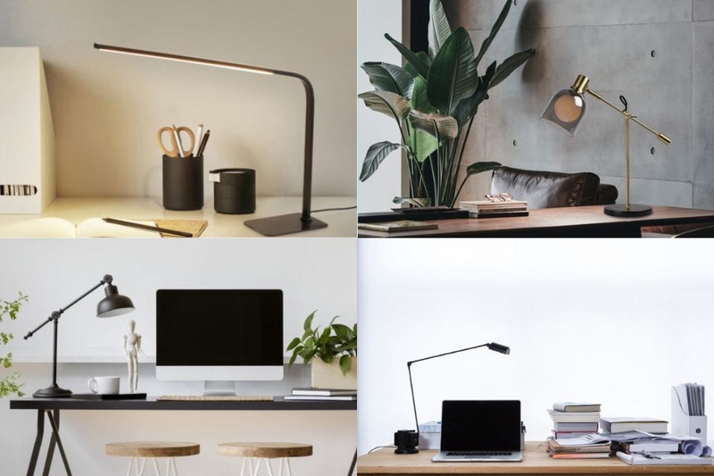 Cách trang trí bàn làm việc với đèn mini