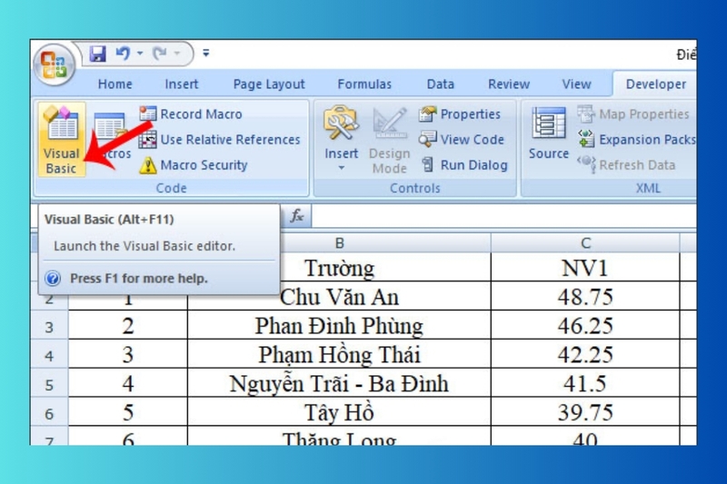cách tự động nổi bật dòng cột trong excel hình 1