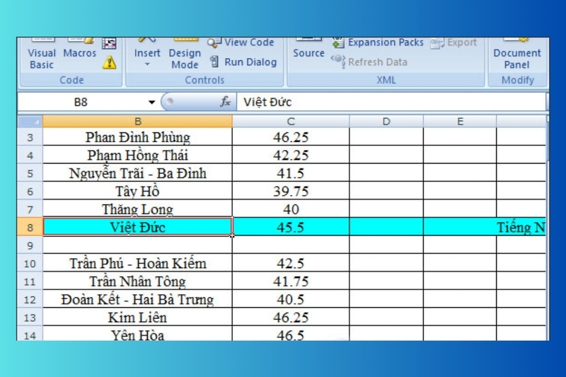 cách tự động nổi bật dòng cột trong excel hình 4