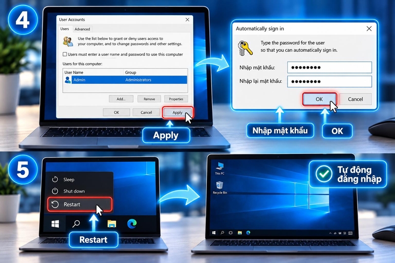 cách vào máy tính không cần nhập mật khẩu Windows 10 ảnh 6