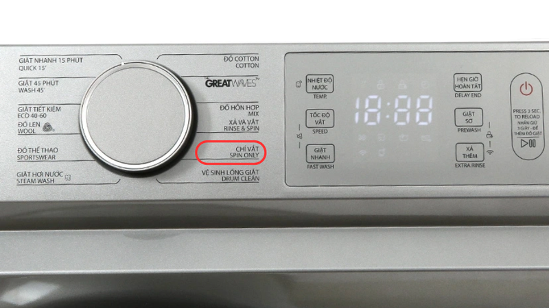 Cách vắt quần áo bằng máy giặt Toshiba lồng ngang 2