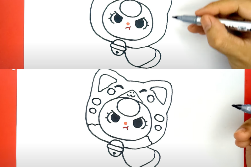 cách vẽ baby three (4)