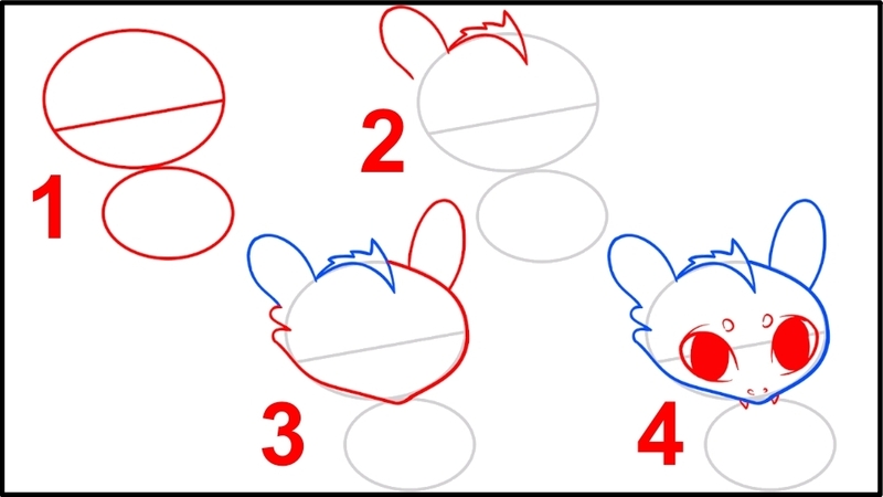 Bước 1: Vẽ phác thảo và đầu rồng