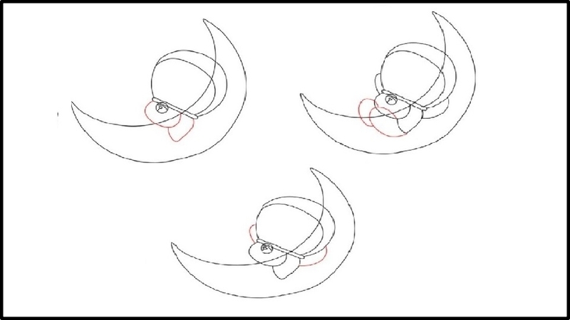vẽ thân, bụng và chân của Doraemon