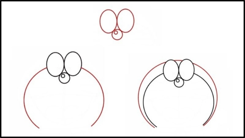 Bé vẽ 2 hình oval