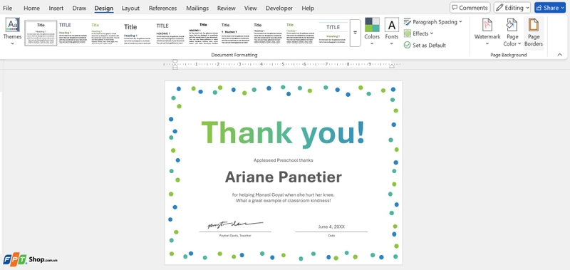 cách vẽ khung trong Word ảnh 1