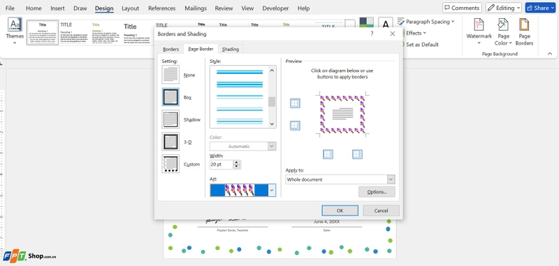 cách vẽ khung trong Word ảnh 3