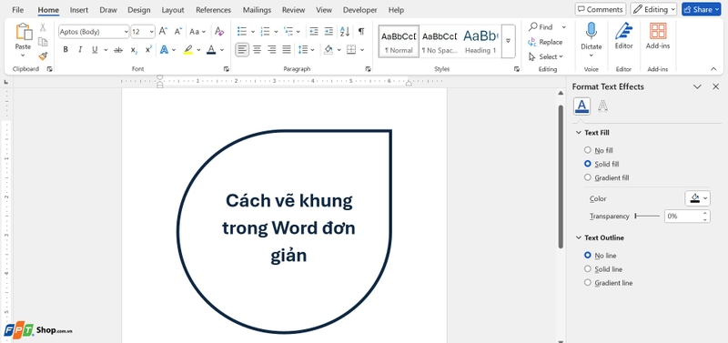 cách vẽ khung trong Word ảnh 12