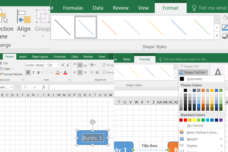 cách vẽ lưu đồ trong excel (9)