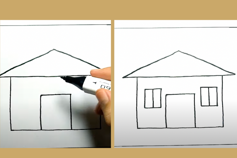 cách vẽ ngôi nhà (3)