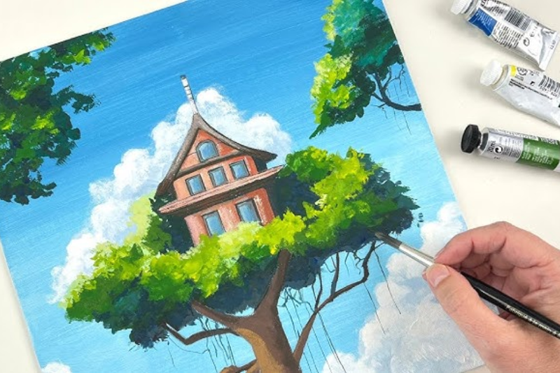 cách vẽ ngôi nhà (7)