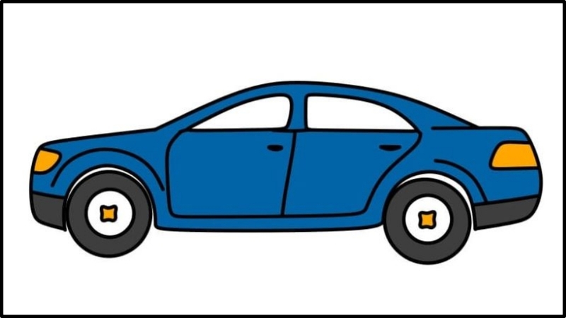 Cách vẽ ô tô 4 chỗ đơn giản nhất