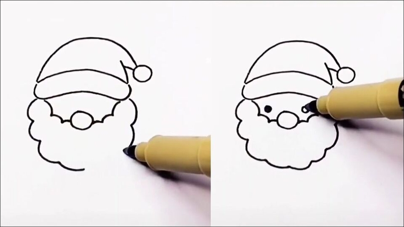 Phác hoạ hình ảnh ông già Noel cơ bản