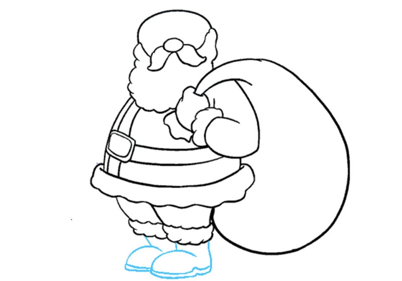 Vẽ chân và ủng cho ông già Noel