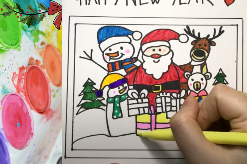 cách vẽ thiệp giáng sinh đơn giản (5)