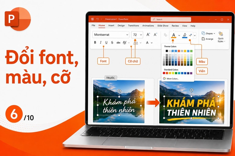 cách viết chữ vào ảnh trong Powerpoint ảnh 7