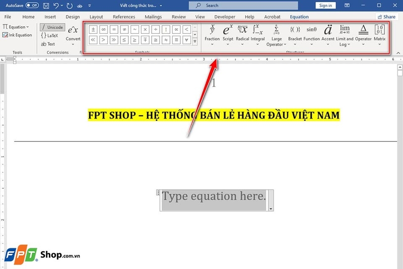 Viết công thức trong Word - Ảnh 04