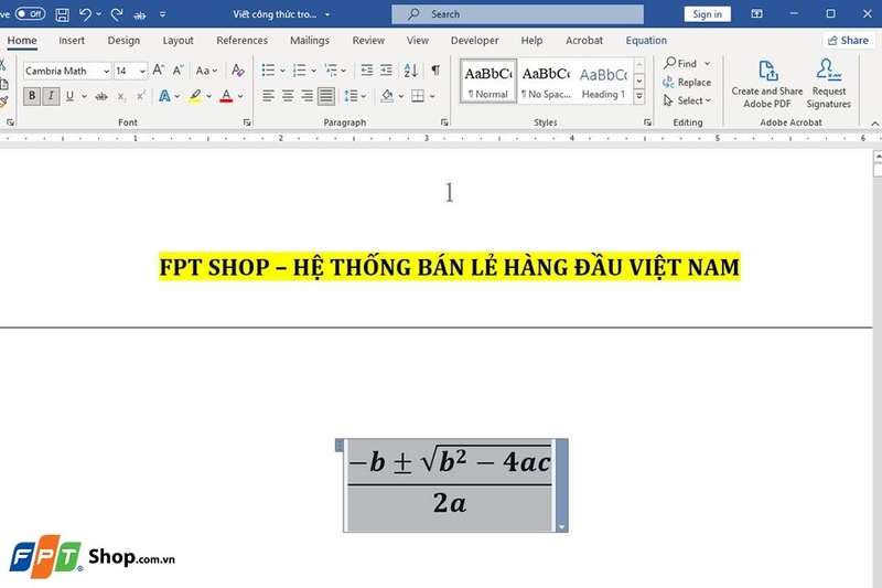 Viết công thức trong Word - Ảnh 05