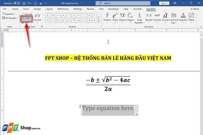 Viết công thức trong Word - Ảnh 07