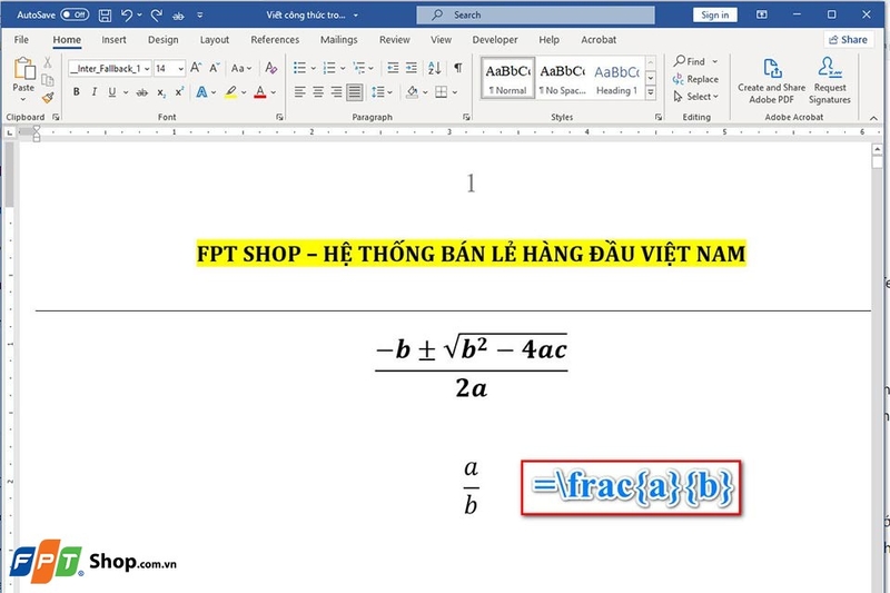 Viết công thức trong Word - Ảnh 09