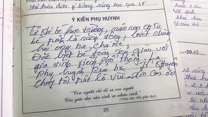Cách viết ý kiến phụ huynh 4