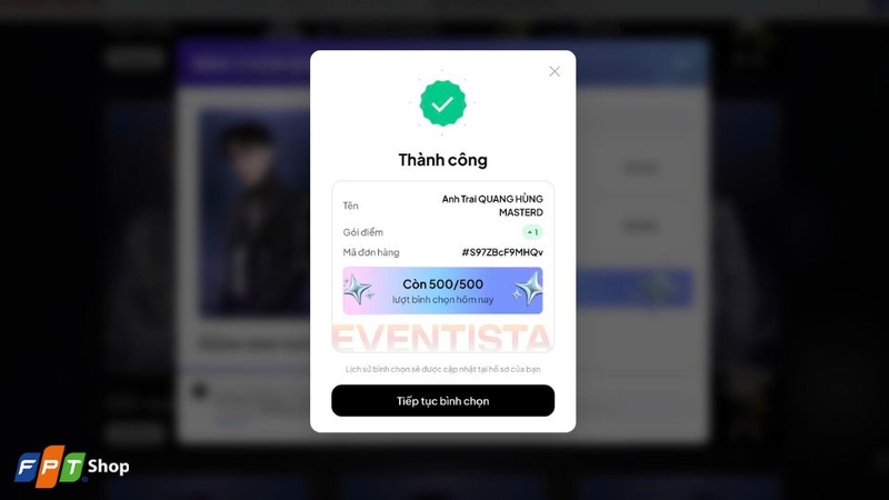 cách vote Tinh Hà Say Hi 10