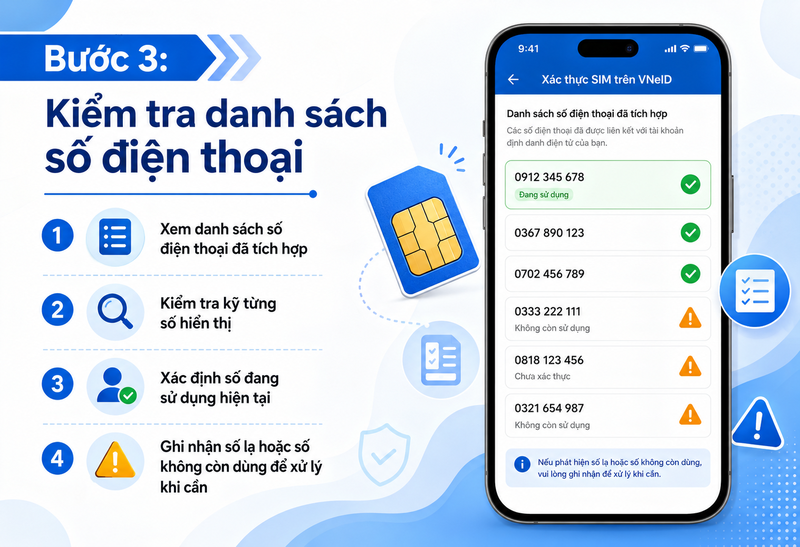 Cách xác thực SIM chính chủ trên VNeID chi tiết - bước 3