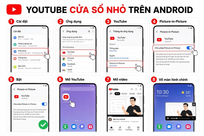 cách xem YouTube ở cửa số nhỏ màn hình ảnh 5