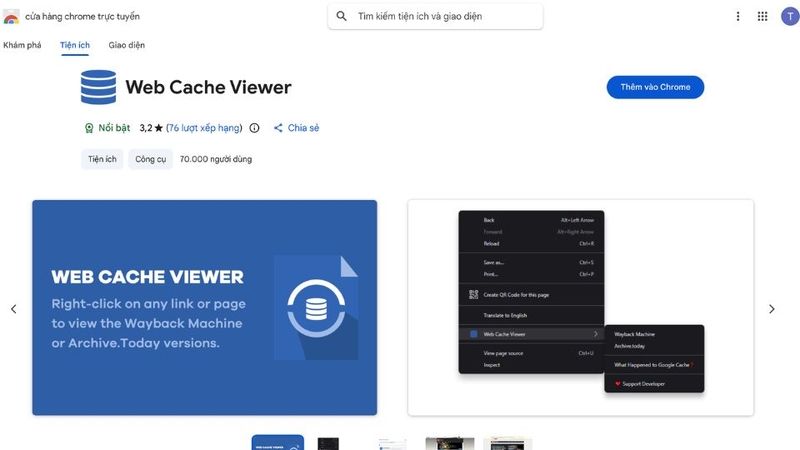 Cách xem bản lưu của Google bằng Web Cache Viewer