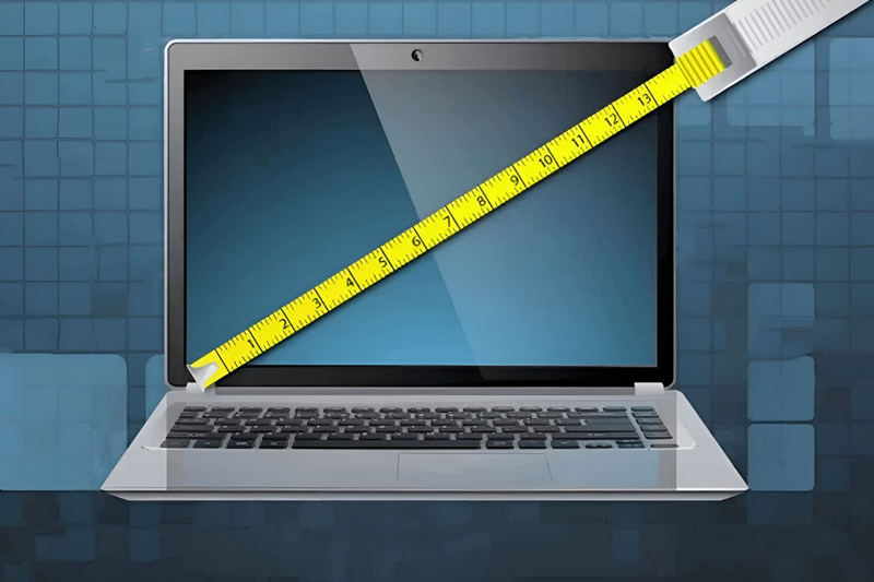 Chia sẻ 5 cách xem laptop bao nhiêu inch đơn giản Sử dụng thước đo thủ công