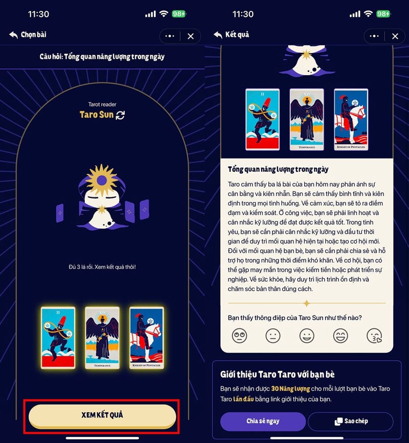 Cách xem Tarot trên Zalo miễn phí ảnh 4