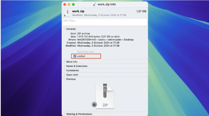 cach xoa file bị khoa tren macbook