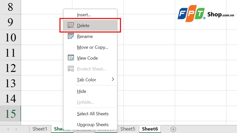 Chọn Delete (Xóa) ở bước cuối