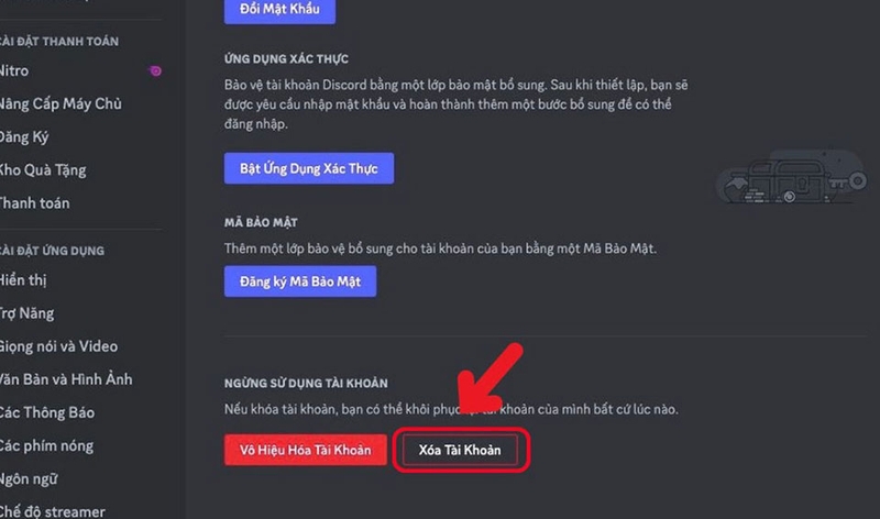 Cách xóa tài khoản Discord - 04