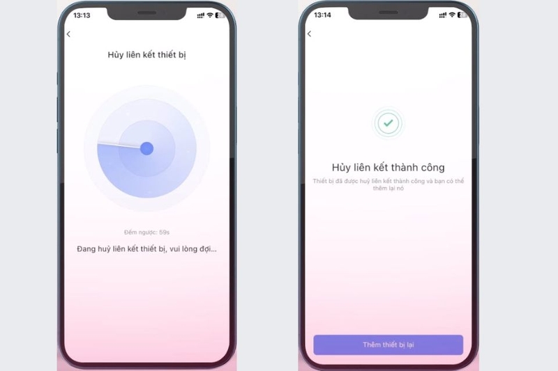 Bạn chờ trong 60 giây để gỡ tài khoản