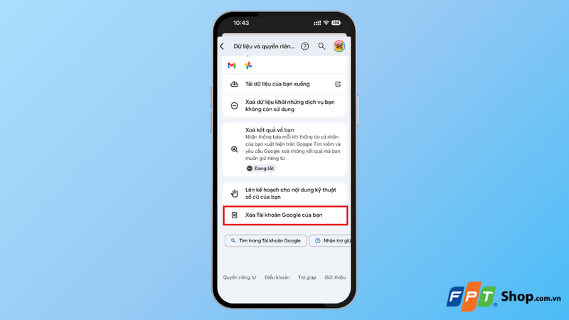 Cách xóa tài khoản Google trên điện thoại 4