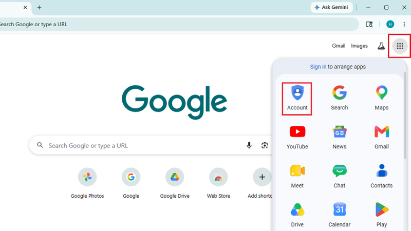 Cách xóa tài khoản Google trên máy tính 1