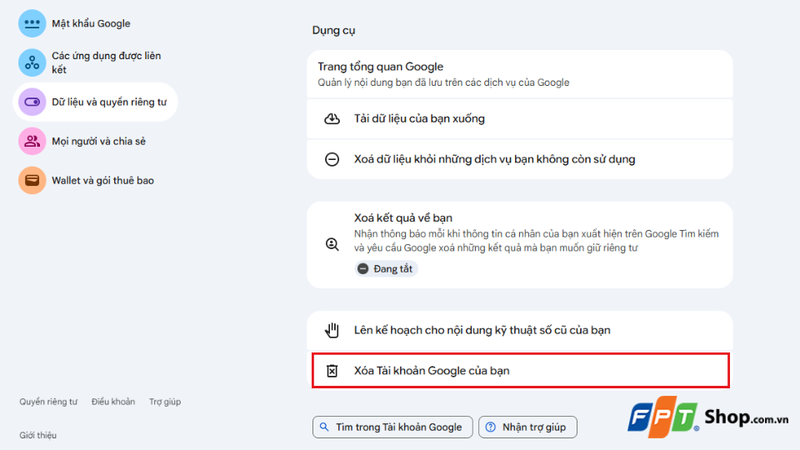 Cách xóa tài khoản Google trên máy tính 3