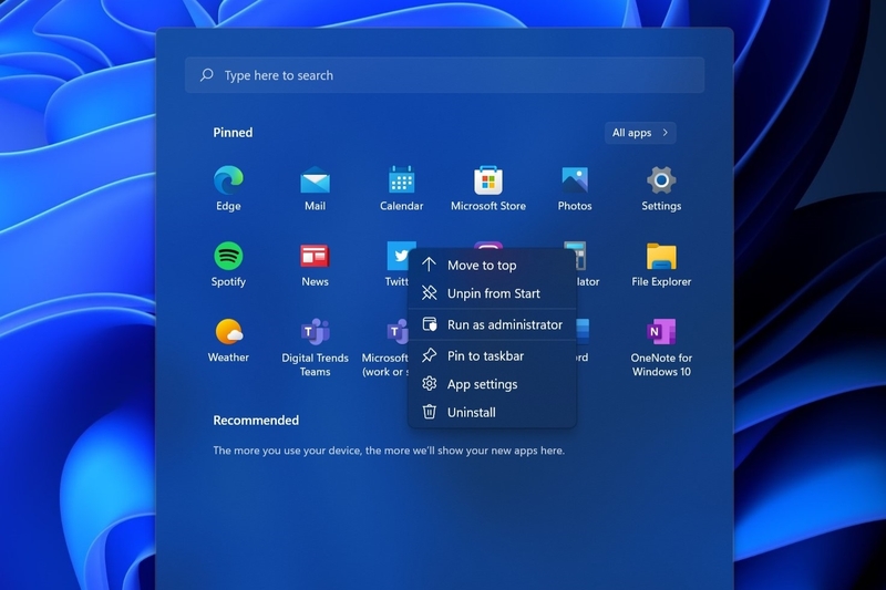 xoa thu muc cai dat bang menu start