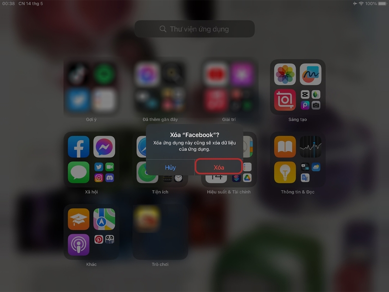 cách xóa ứng dụng trên iPad 5