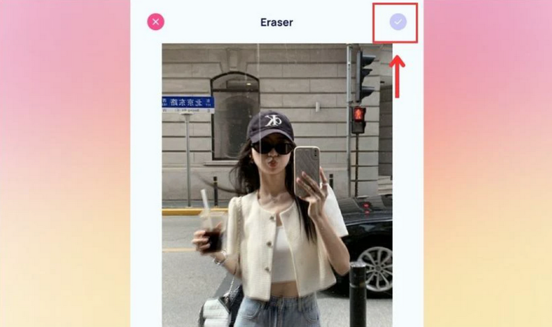 Hãy nhấn vào biểu tượng dấu kiểm để xác nhận và lưu thay đổi