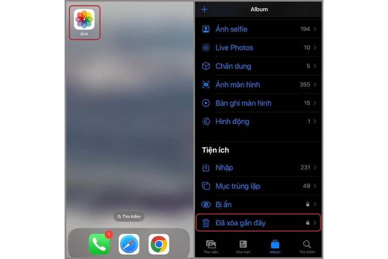Cách xóa vĩnh viễn ảnh trên iPhone hình 5
