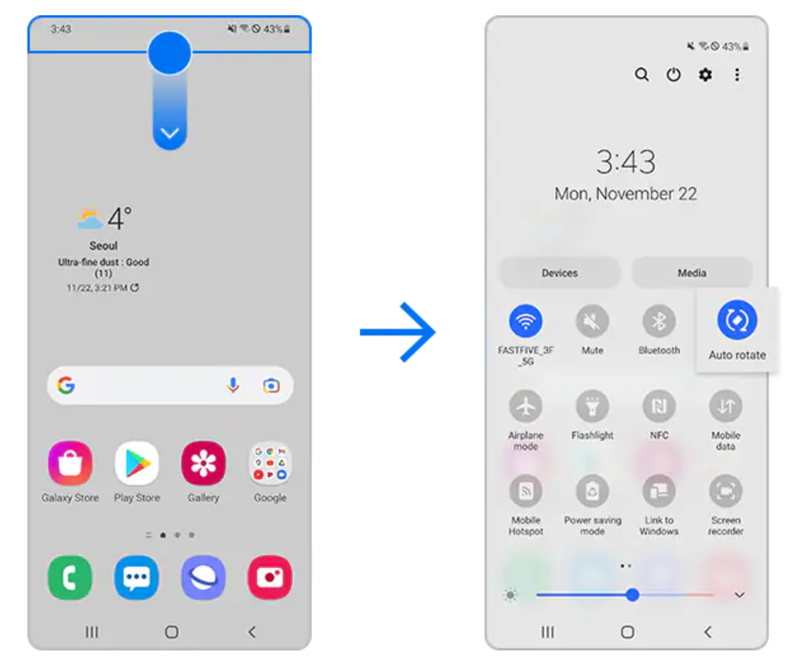 cách xoay màn hình Samsung ngang, dọc - Hình 9