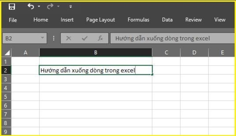 Đặt con trỏ chuột vào vị trí muốn ngắt dòng