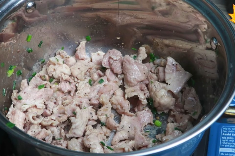 xào thịt