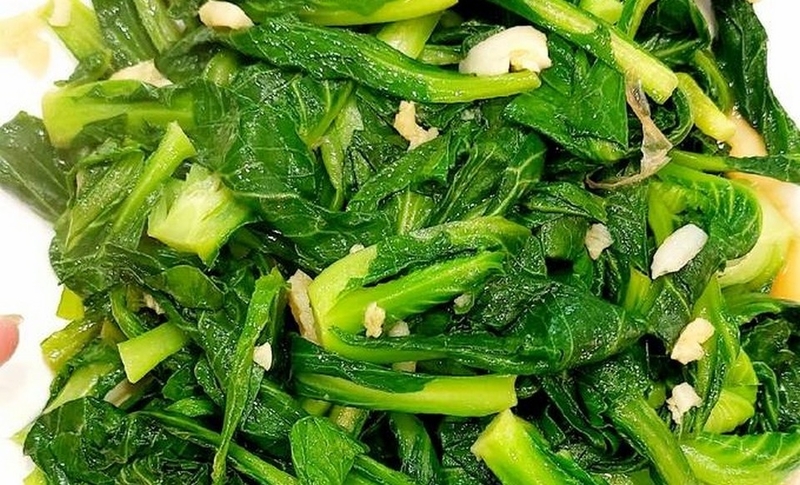 cải bẹ xanh xào tỏi ảnh 4