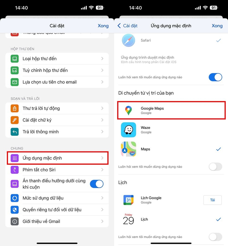 Cách cài đặt Google Maps làm bản đồ mặc định trên iPhone ảnh 2