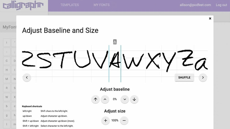 Tuỳ chỉnh font chữ tự do trong Calligraphr