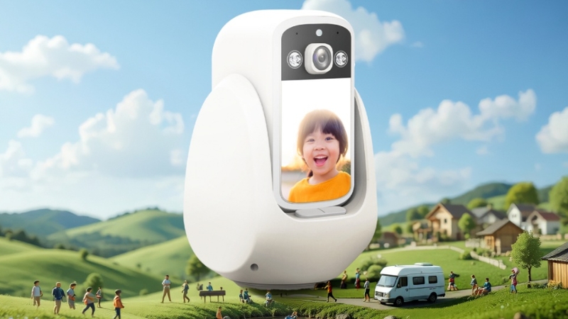 IP Doscom DA8.1 2.5MP màu trắng và be có góc quan sát 140 độ